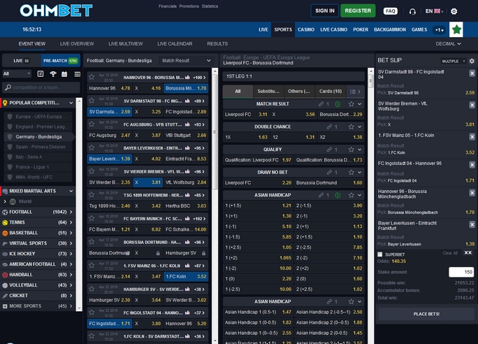 Ohmbet Ohmbet Screen