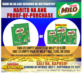 MILO GMA 7 Kapuso Milyonation 2017, Philippines contest promos, Kapuso Milyonaryo