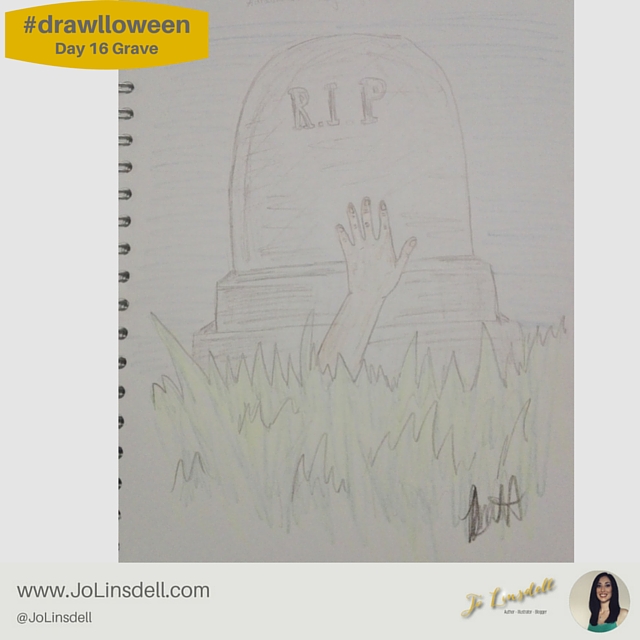 #Drawlloween Day 16 Grave #Drawing #challenge