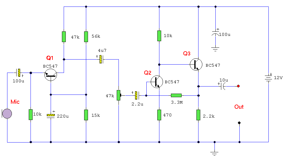 ddtek Skema rangkaian PreAmp Mic Dynamic Low Noise
