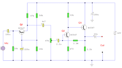 ddtek: Skema rangkaian Pre-Amp Mic Dynamic Low Noise