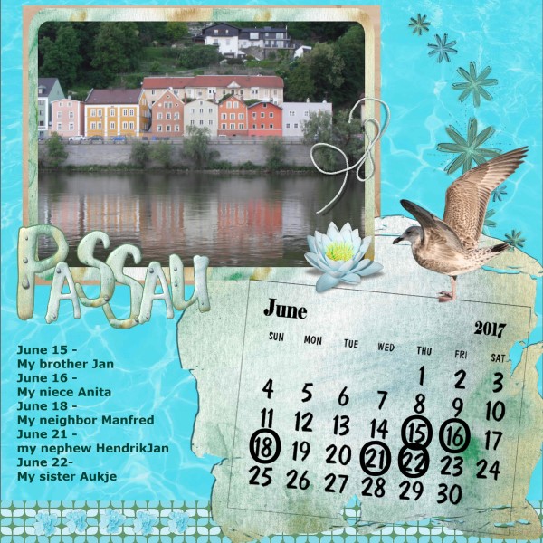 June 2017 - Dutchie's calendar.