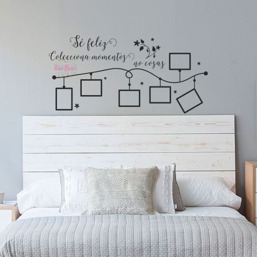 VINILO DECORATIVO MARCOS FOTOS FRASE COLECCIONA MOMENTOS W427 | CDM