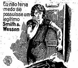 Propaganda das Armas Smith & Wesson nos anos 20. 