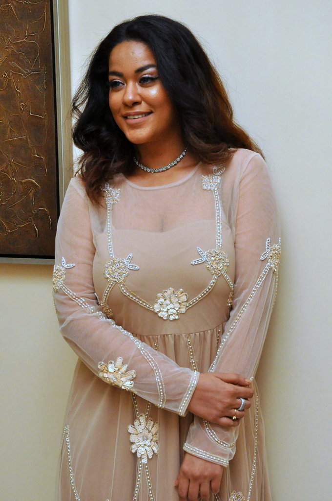 Telugu Actress Mumaith Khan At Kalamandir Anniversary In White Dress