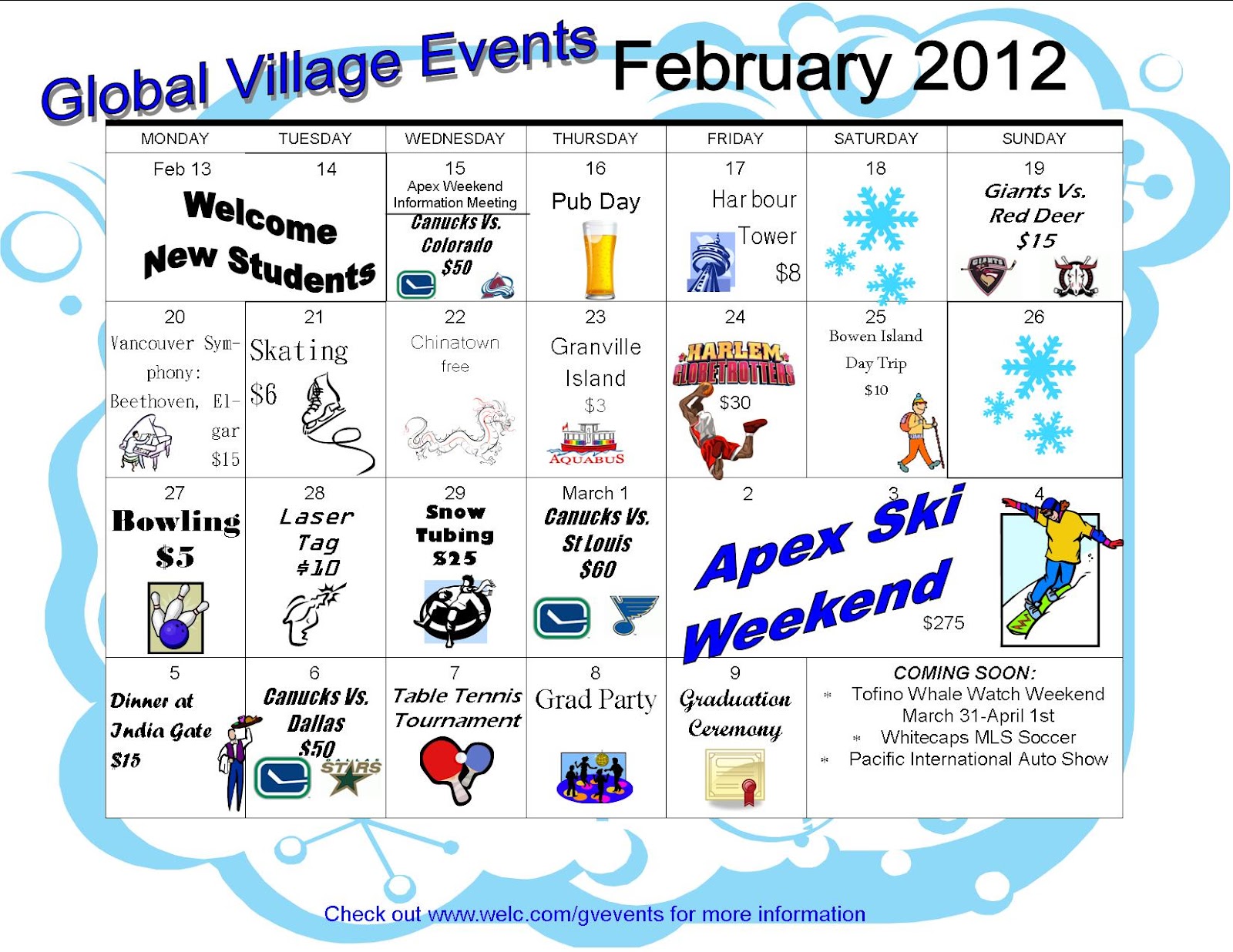 Global Village Vancouver Events Global Village Calendar of Events