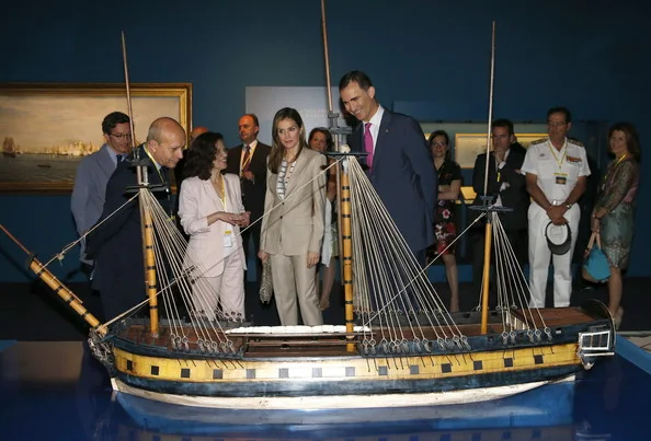 Prince Felipe and Princess Letizia visited Archaelogical Museum in Madrid