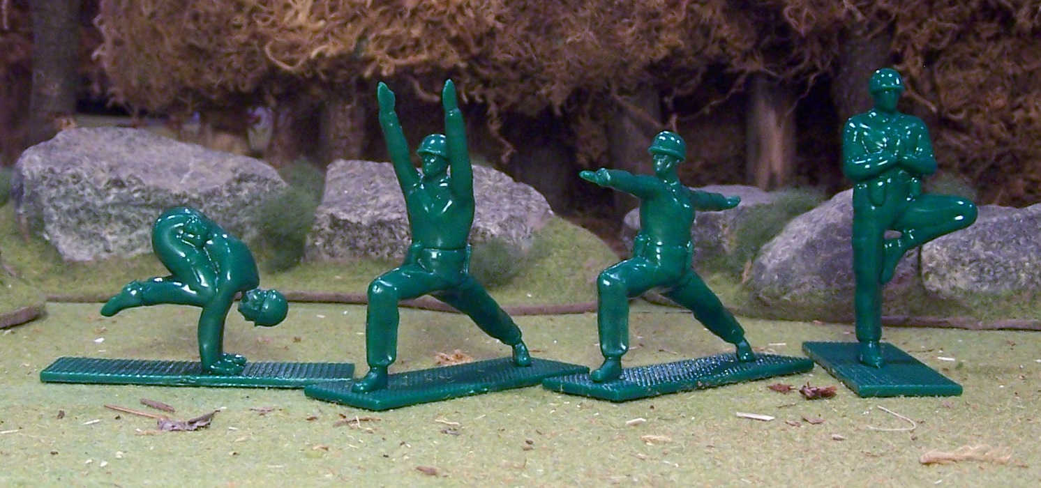 WWII Plastic Toy Soldiers Brogamats Yoga GIs