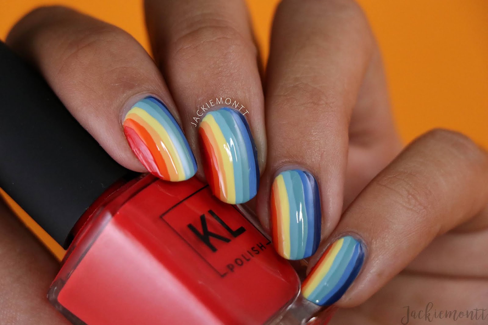Rainbow Layered Nail Art 🌈🌈 JACKIEMONTT
