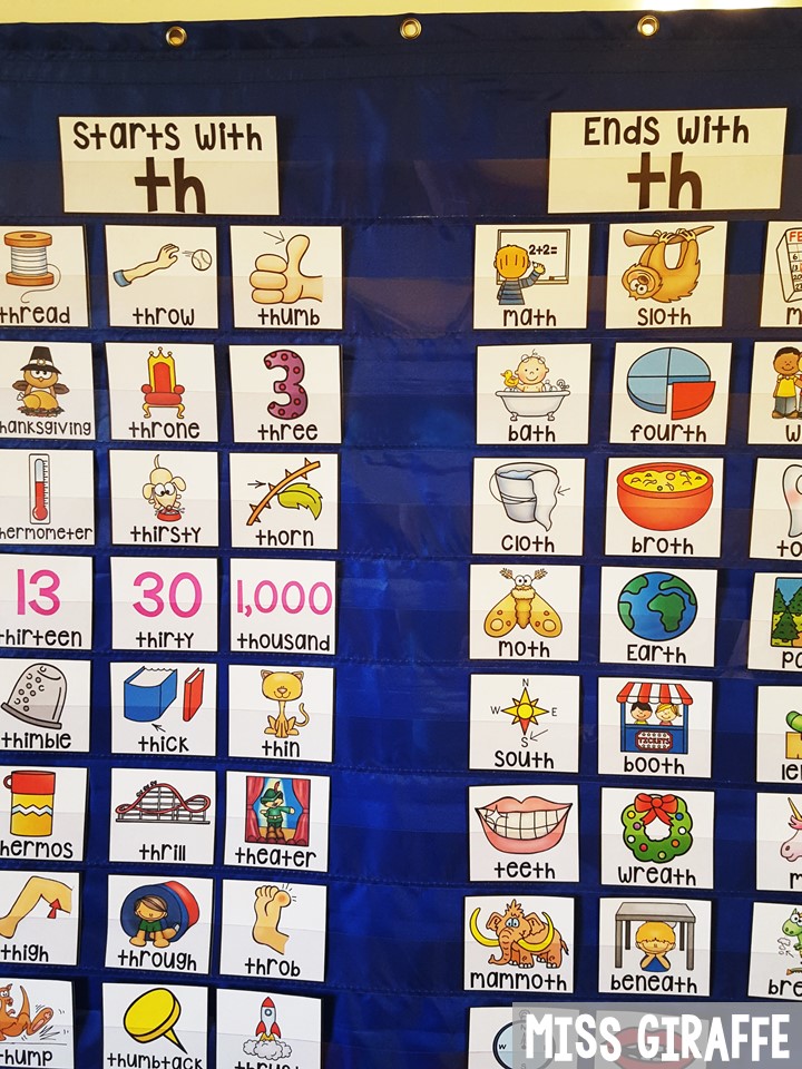 Miss Giraffe's Class: Digraphs Activities for First Grade and Kindergarten