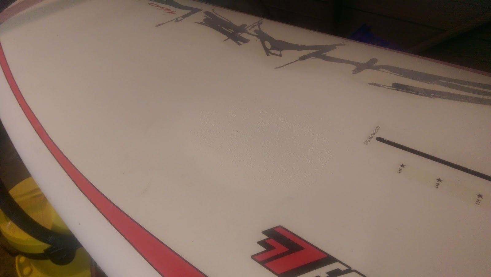 The Silver Windsurfer Fanatic Shark 160 windsurfing board repair