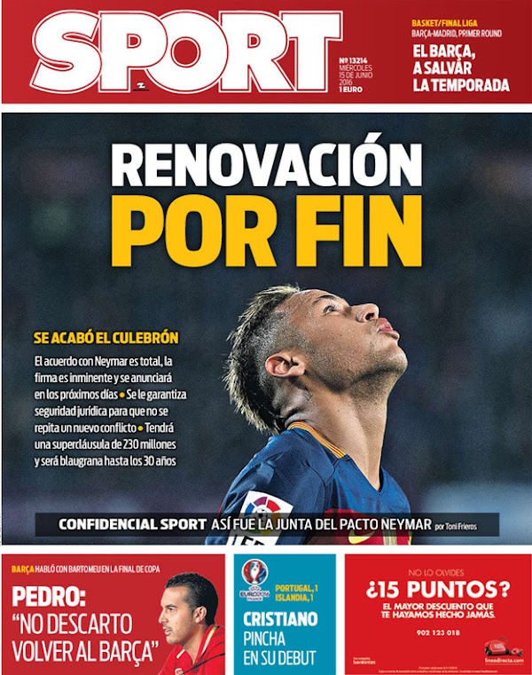 FC Barcelona, Sport: "Renovación por fin"
