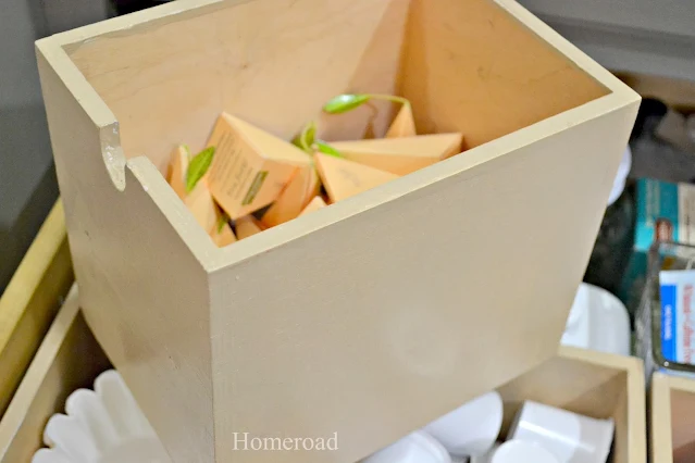 IKEA boxes for tea organizers