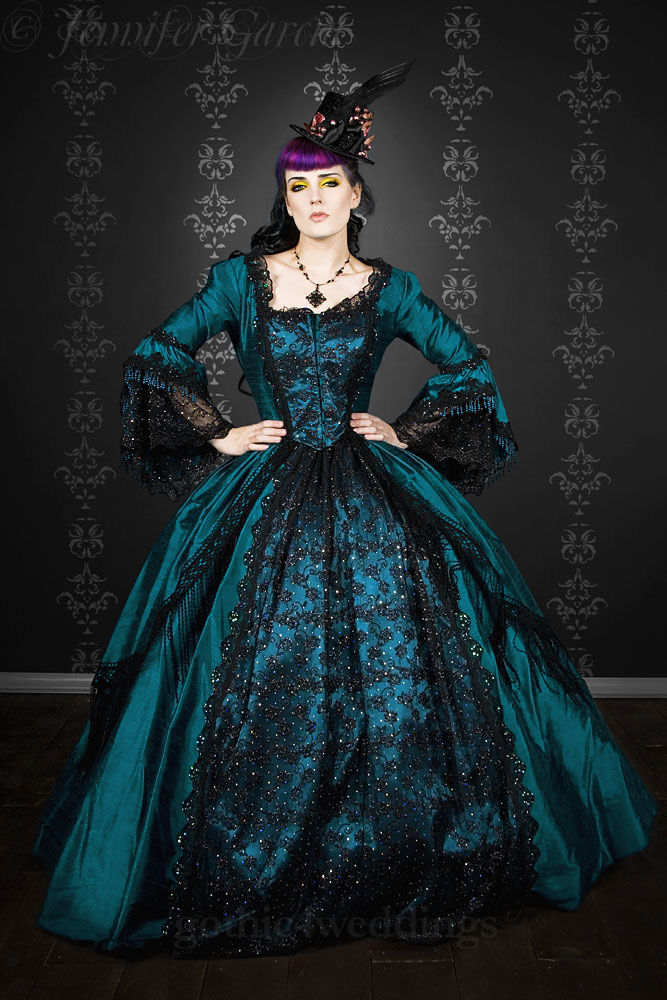 Gothic Steampunk Marie Antoinette Wedding Dress | Handmade Victorian ...