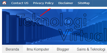 Membuat Menu Horizontal Ala Facebook di Atas Header Blo Membuat Menu Horizontal Ala Facebook di Atas Header Blo