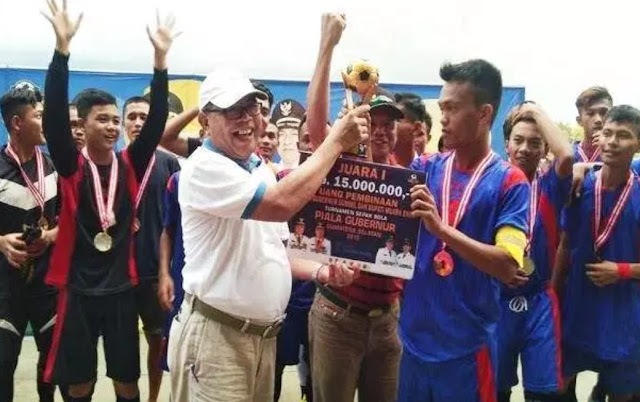 Kesebelasan Belido Darat Jawara Piala Gubernur Sumsel 2019 U-20