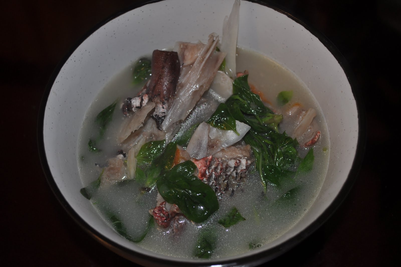 JessKITCHENLab Clear Fish Head Soup with Sweet Basil