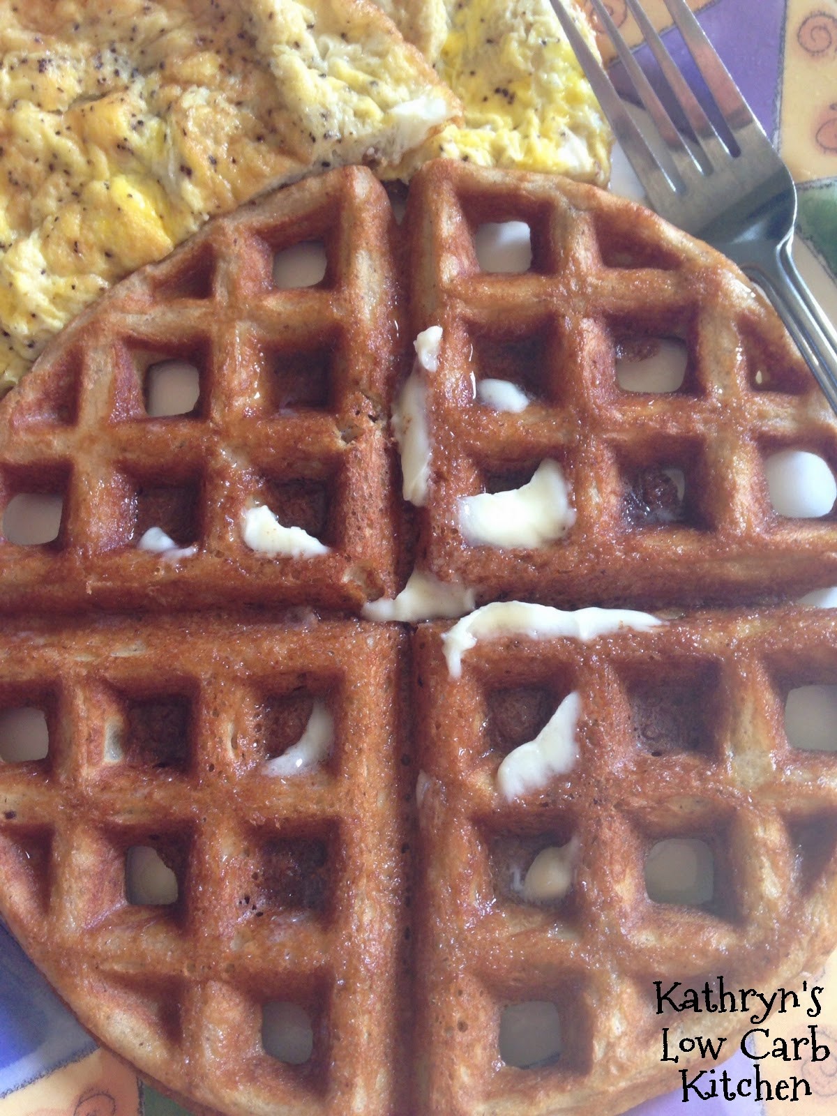 Kathryn's Low Carb Kitchen: ~ Belgian Waffle (using my low carb baking mix