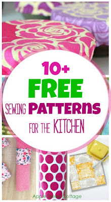 10+ Handy And Free Sewing Patterns for the Kitchen - AppleGreen Cottage