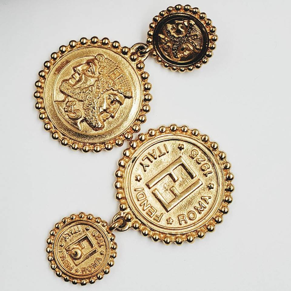 vintage fendi earrings