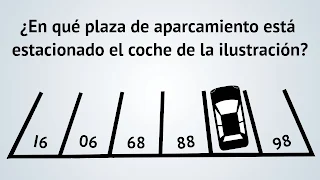 En qué plaza de aparcamiento está estacionado el coche de la ilustración 
