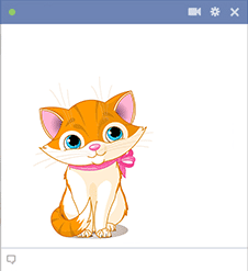 Cat with pink ribbon