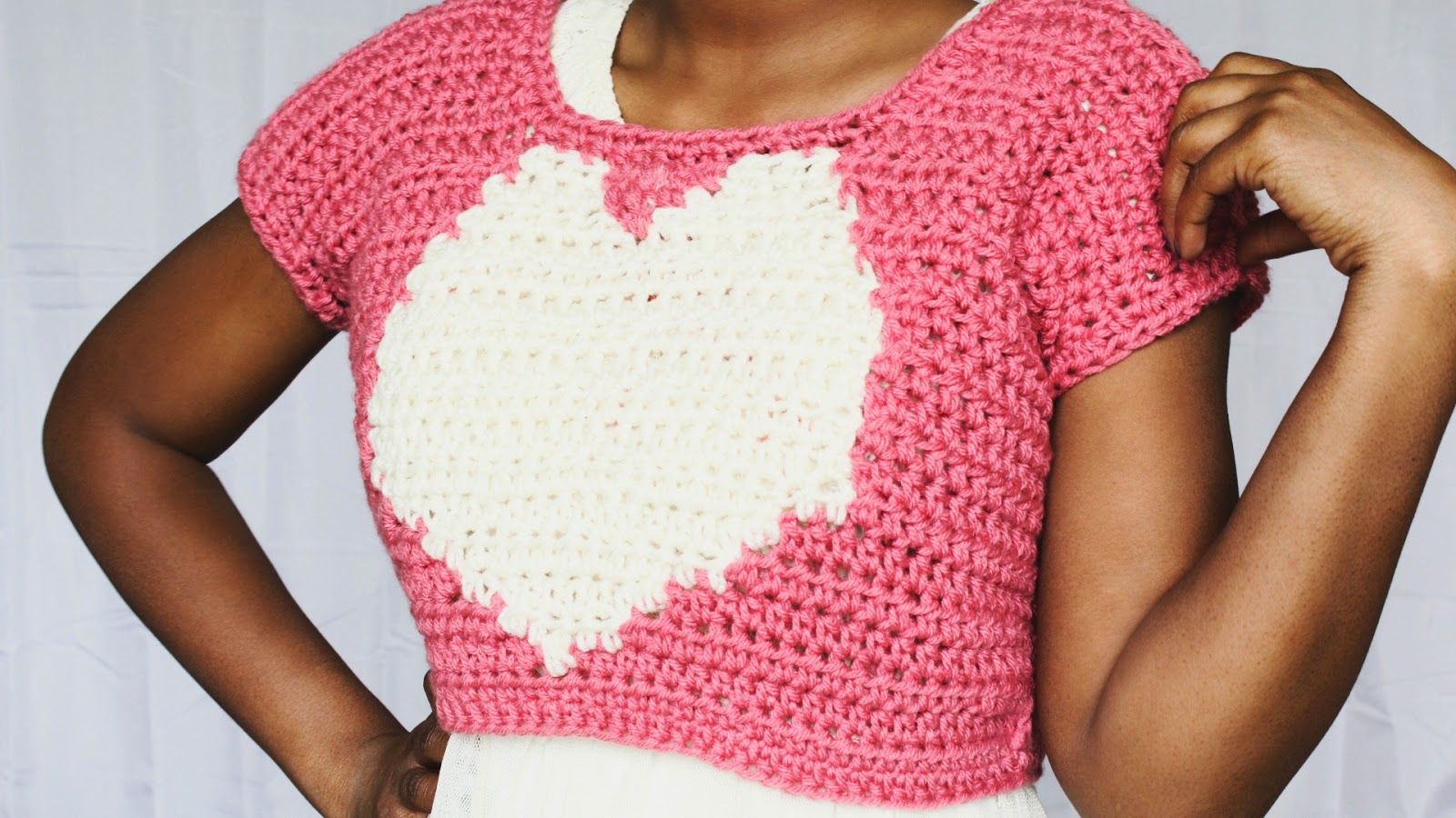 the dream crochet blog. HandMade The Big Heart Cropped Crochet Heart