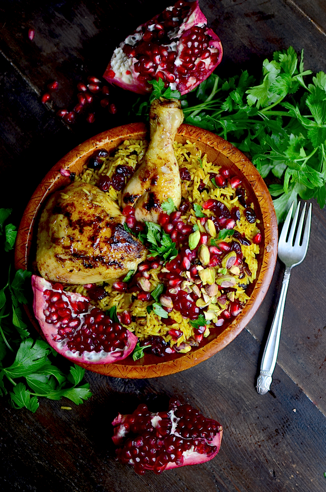 Yammie's Noshery Persian Honey Glazed Chicken and Jeweled Rice