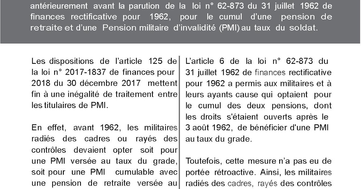 FNCV SECTION INDRE ET LOIRE INFO La mesure d'alignement des pension