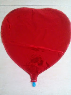 Balon Foil Hati Metalik Merah