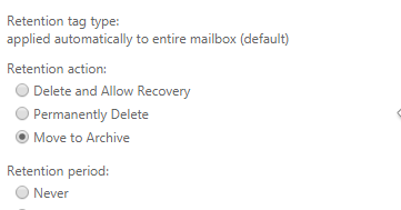 disable auto archive outlook 2016 local group policy