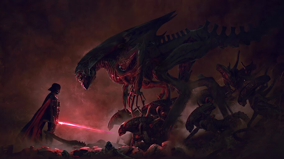Darth Vader, Star Wars vs Aliens, Fantasy, Sci-Fi, 4K, #6.765
