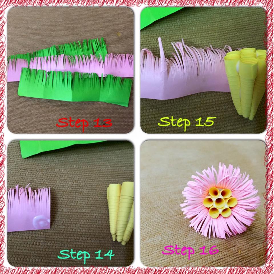 Quilling grass flowers Crazzy Craft