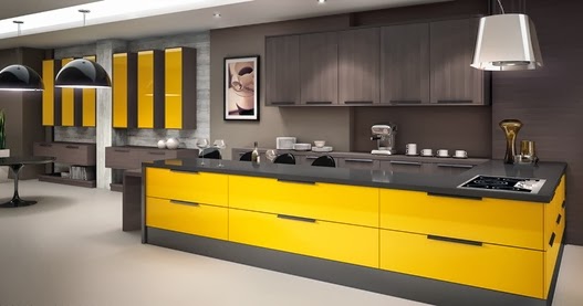 10 fotos de cocinas en gris y amarillo - Colores en Casa