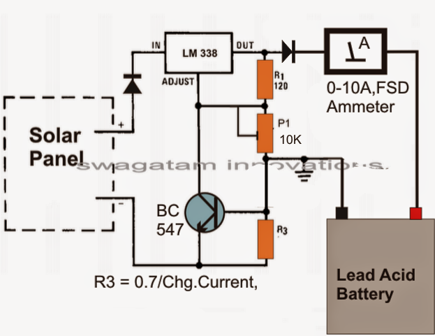Simple Solar Battery Charger Circuit ~ Electronic Circuit Projects