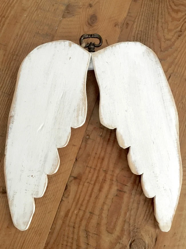 wooden angel wings