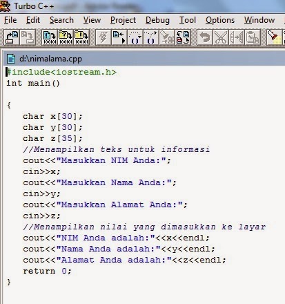 Pengetahuan Dunia IT & Islam: contoh script c++ input data mahasiswa