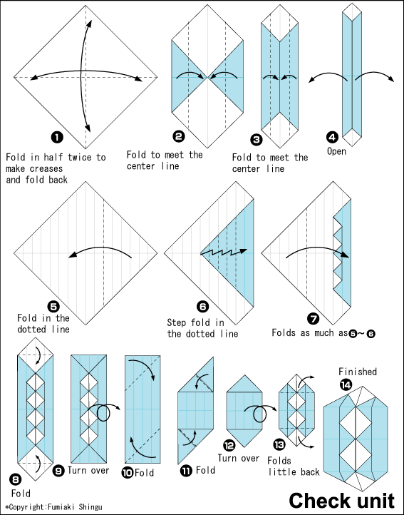 Origami Check Cube instructions Easy Origami instructions For Kids
