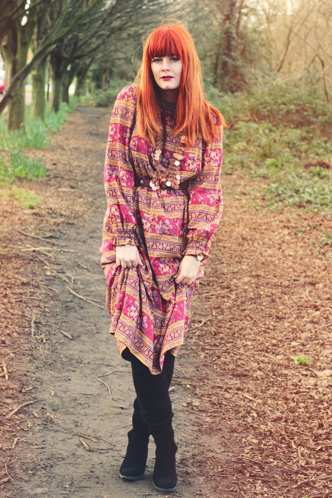 O U T F I T Frolicking With Clementine Vintage Fox & Feather
