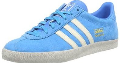 pale blue gazelle suede trainers