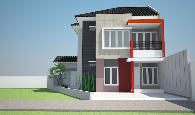 Contoh desain rumah minimalis type 70 dua lantai Contoh desain rumah minimalis type 70 dua lantai
