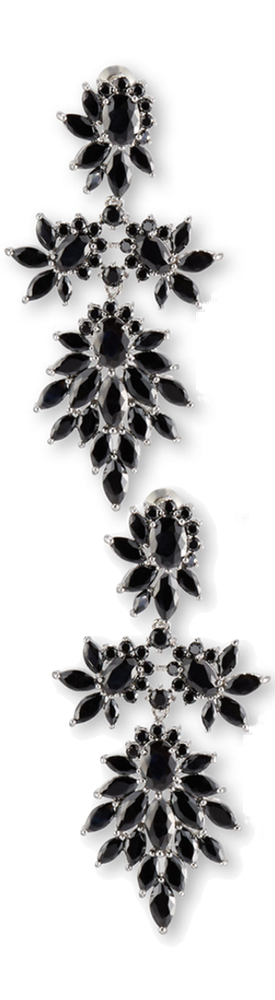 Fallon Crystal Cluster Marquis Statement Earrings