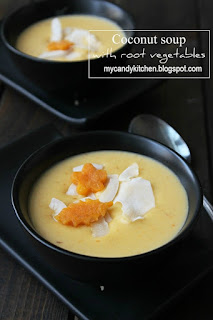 Кокосова крем супа с кореноплодни/ Coconut soup with root vegetables