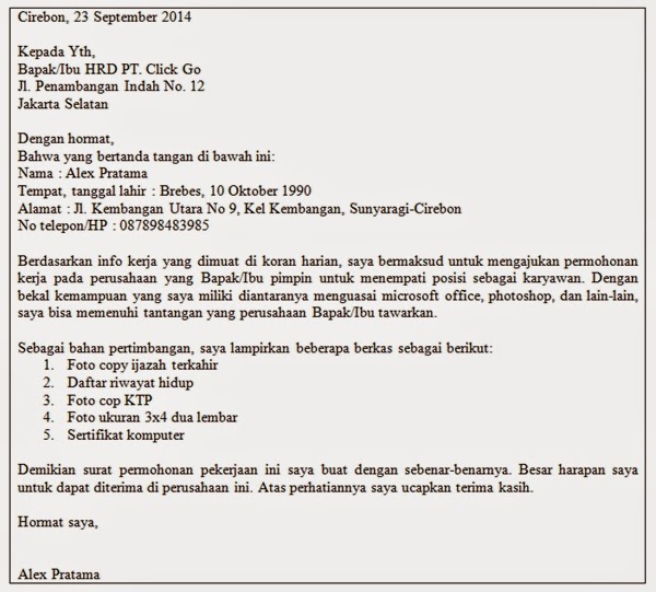 Surat Pribadi - Penjelasan & Contoh