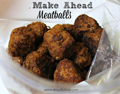 Make Ahead Homemade Meatballs