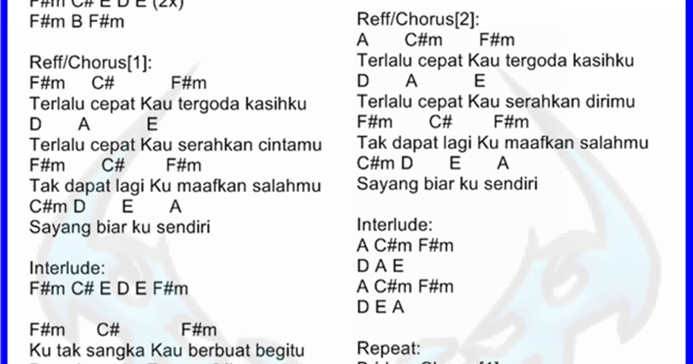 Kunci gitar dasar lagu indonesia