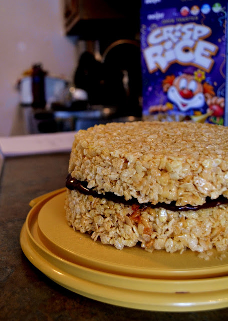 Simple Savory & Satisfying: Rice Crispy Birthday Cake