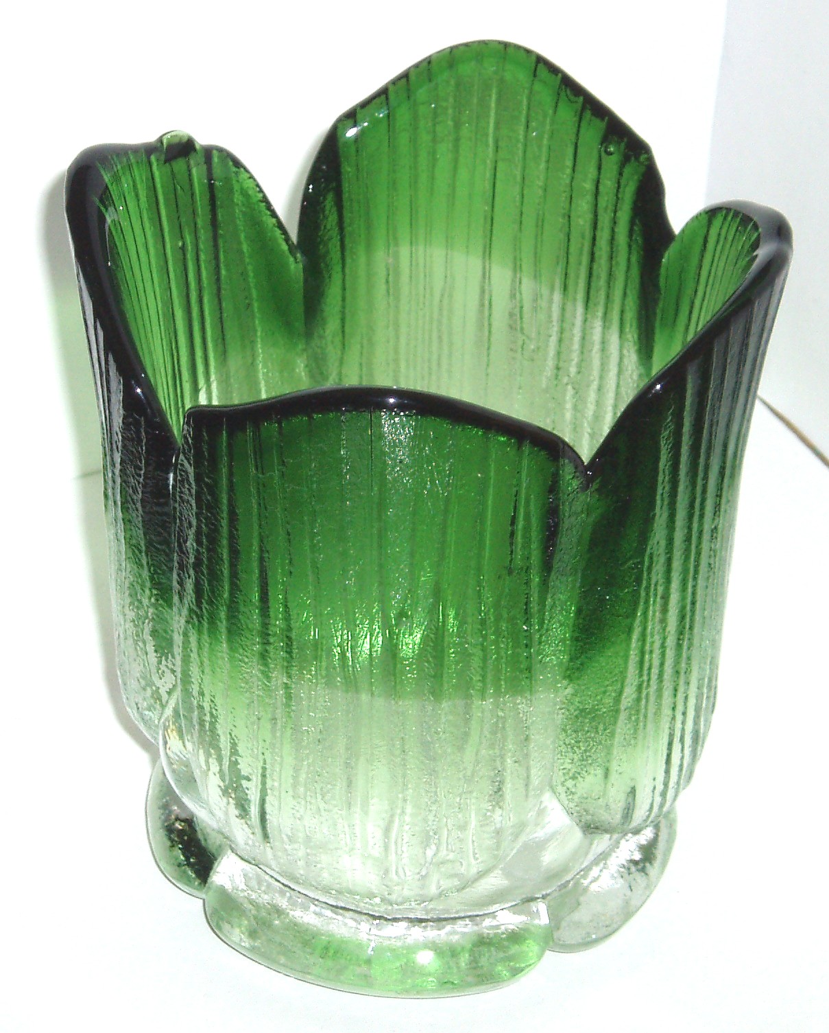 POTTERYANDGLASSART Kaj Blomqvist Crystal Vase Kumela Glass Finland