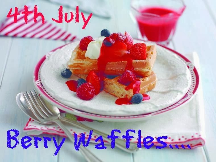 4th July Berry Waffles: American Independence Day