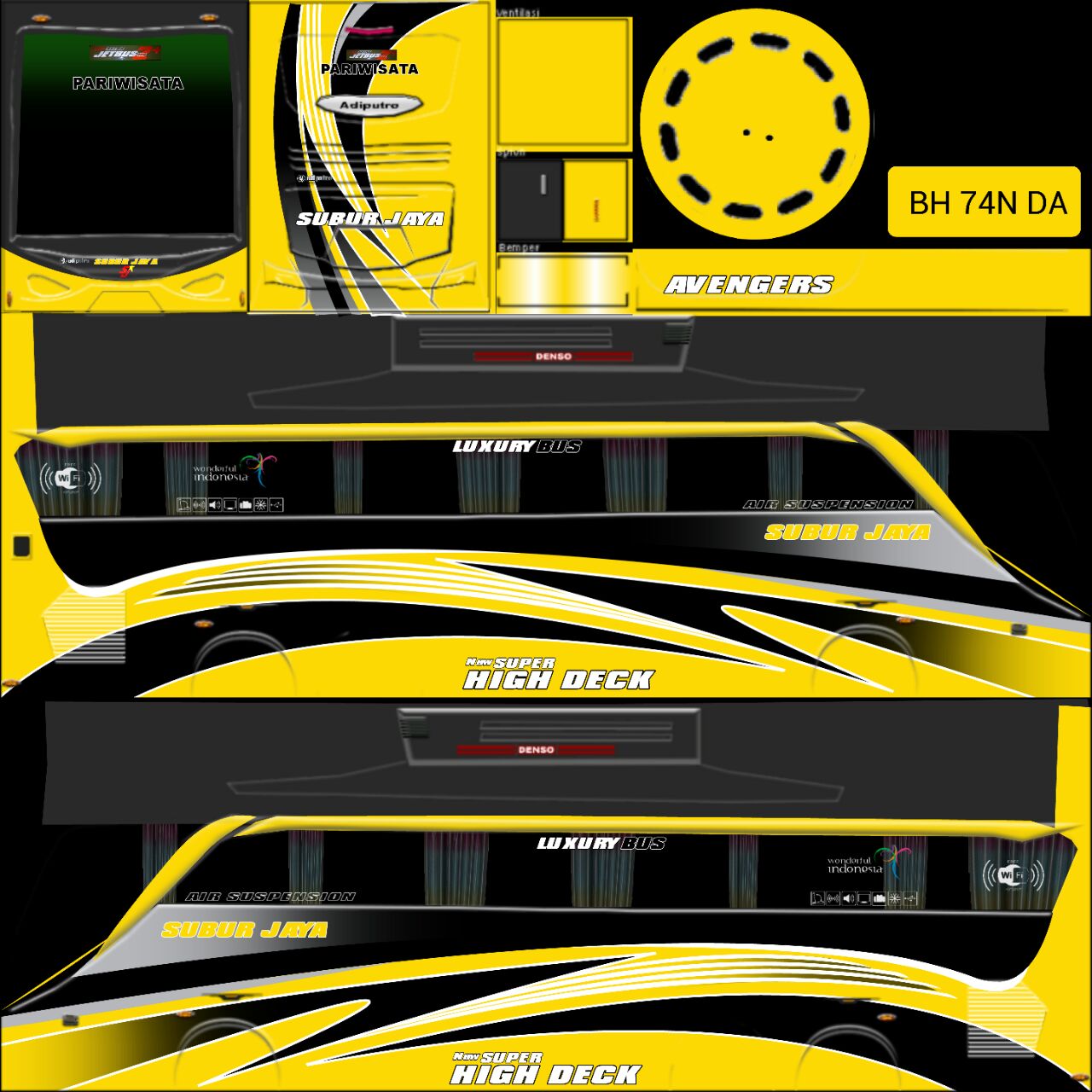 force traveller livery for bus simulator indonesia